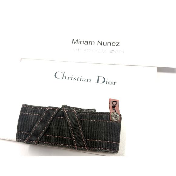 Christian Dior Denim Bracelet Pink Stitch 2004 Girly Collection - Picture 2 of 7